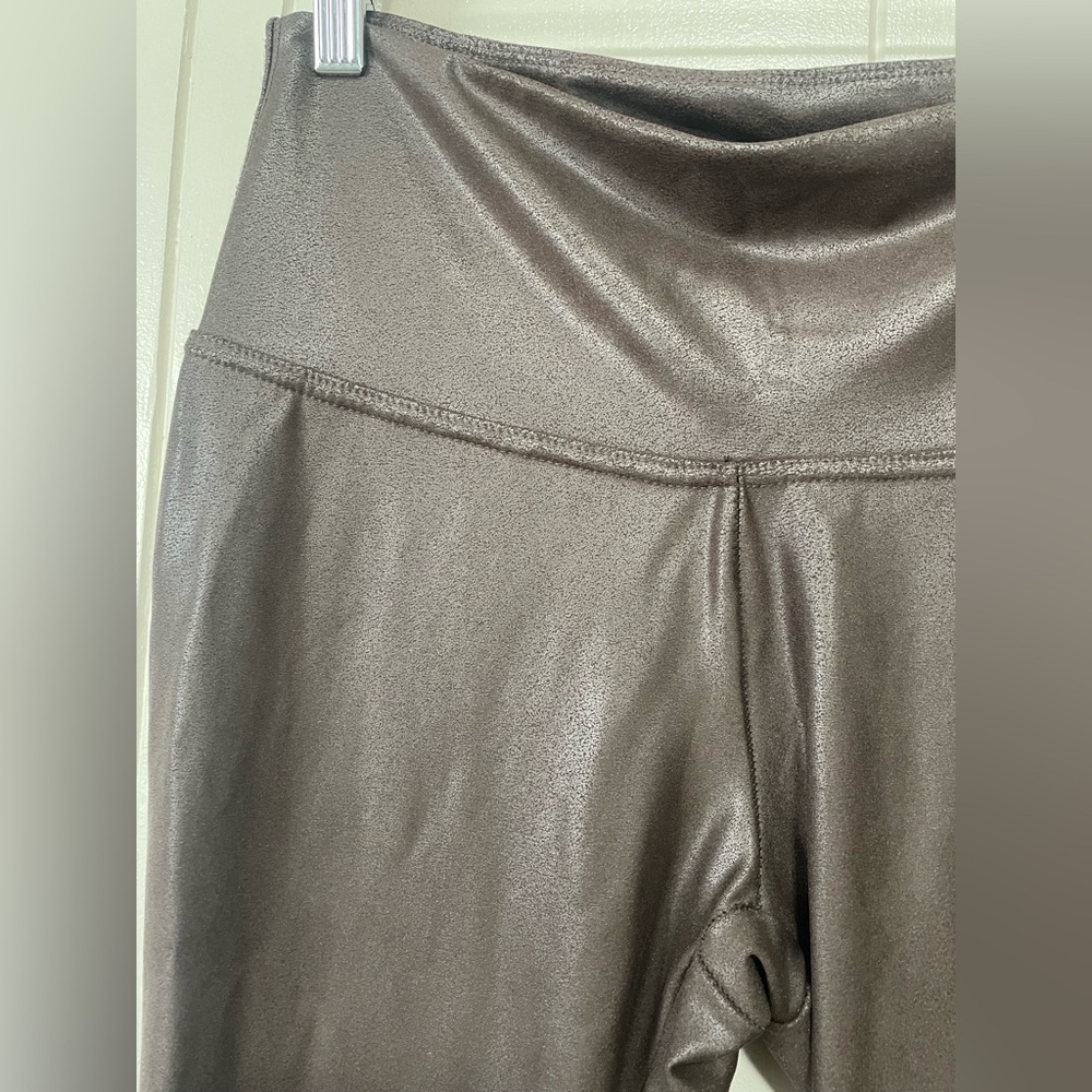 EUC: Time and tru, brown faux leather leggings - Picture 3 of 9